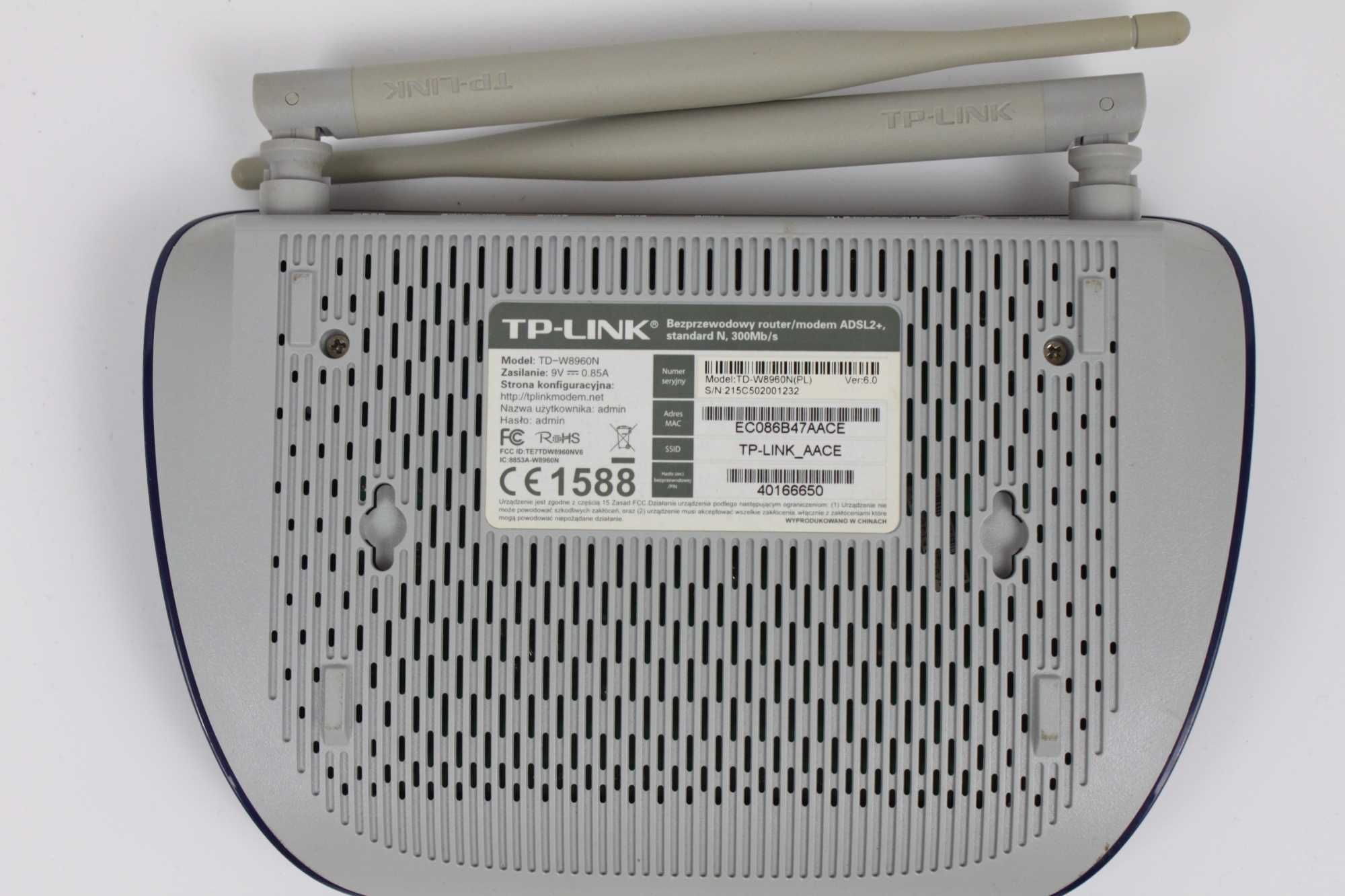 Router TP-Link TD-W8960N ADSL2+ Wi-Fi 300Mb/s
