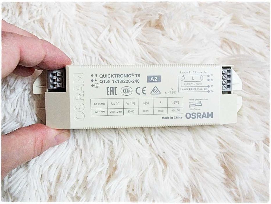 Statecznik elektroniczny OSRAM T8 1x18W do świetlówek w terrarium UVB