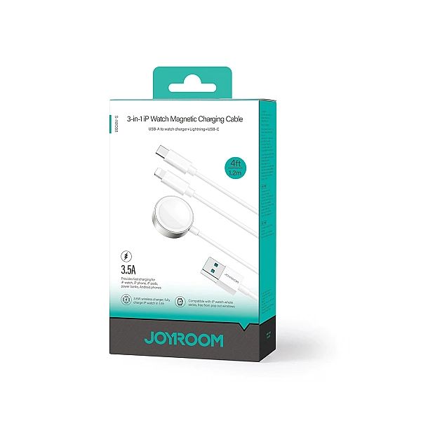 Kabel 3 w 1 Joyroom S-IW008 magnetyczna ładowarka USB-A - Lightning/US