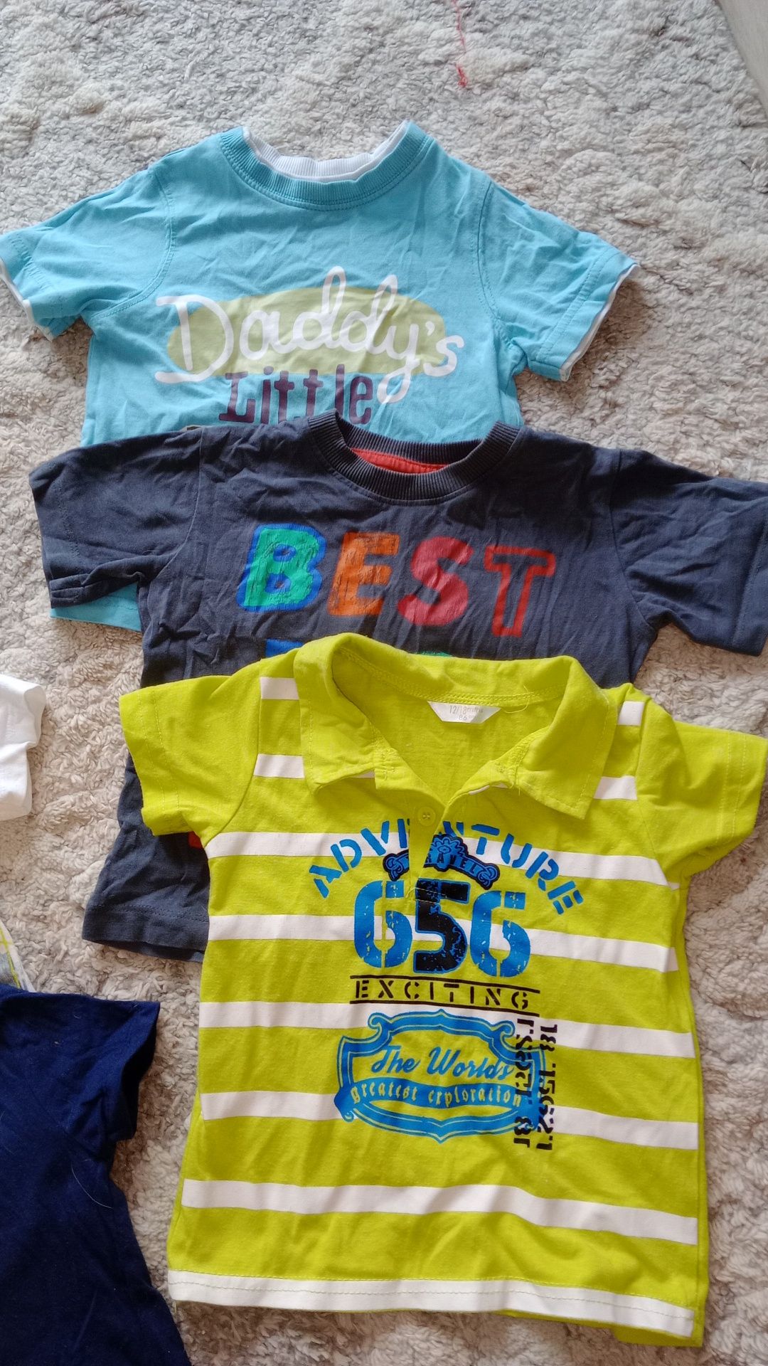 Koszulki dla chłopca zestaw 86 7 szt. Koszulka t-shirt