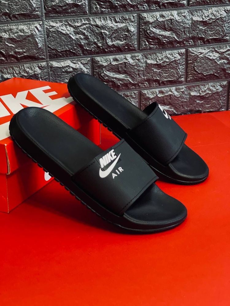 Шлепанцы Nike Air мужские Резиновые шлепки сланцы Найк Аир черные