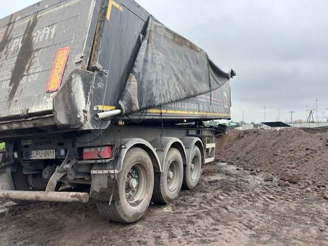 Naczepa aluminiowa Wielton, patelnia, wywrotka, uszkodzona,