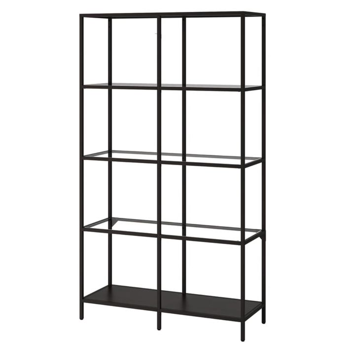 Vendo VITTSJÖ Estante, pret-cast/vidro, 100x175 cm