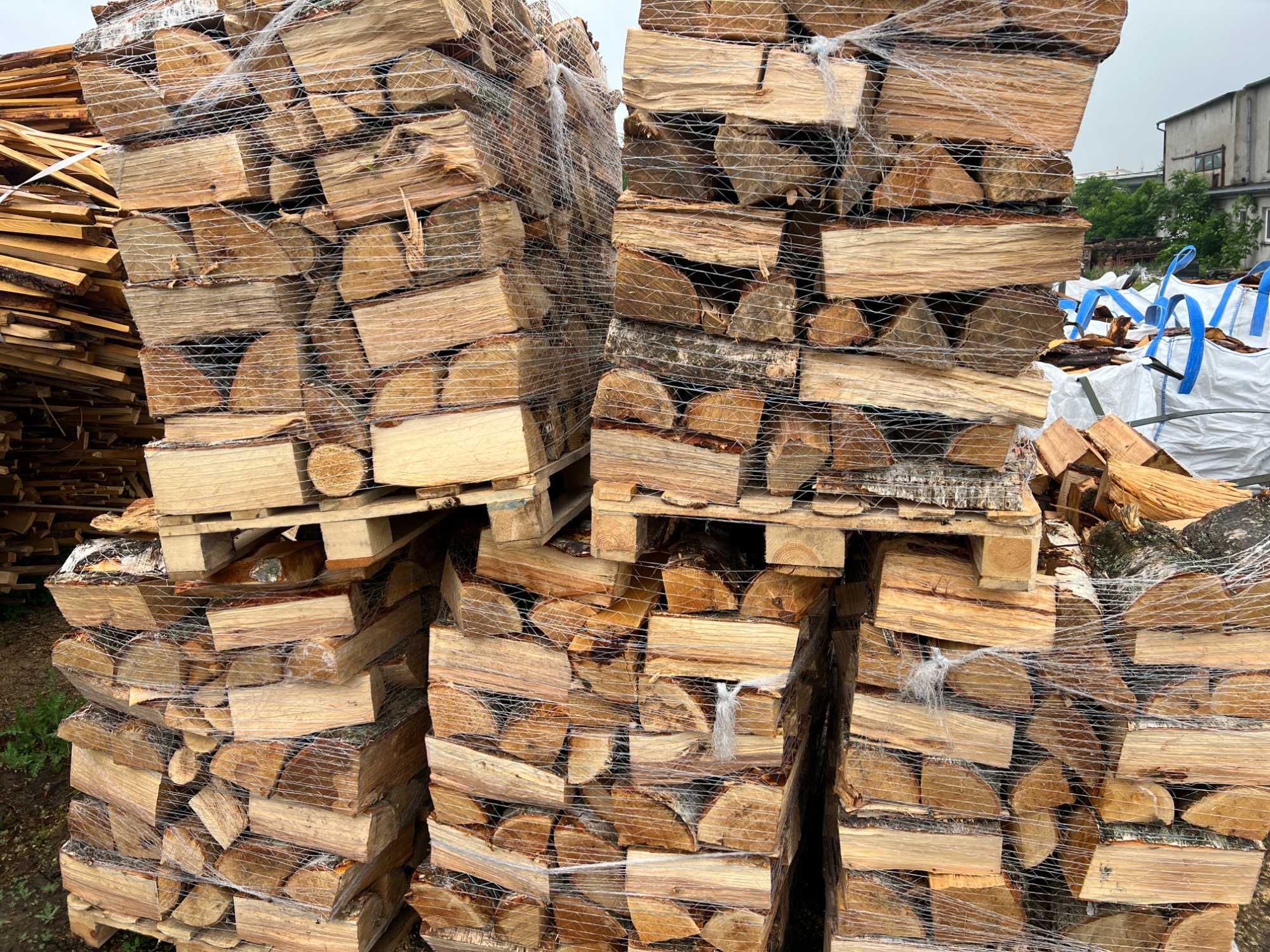 Drewno kominkowe BRZOZA  połupane układane 1 mp Pleszew