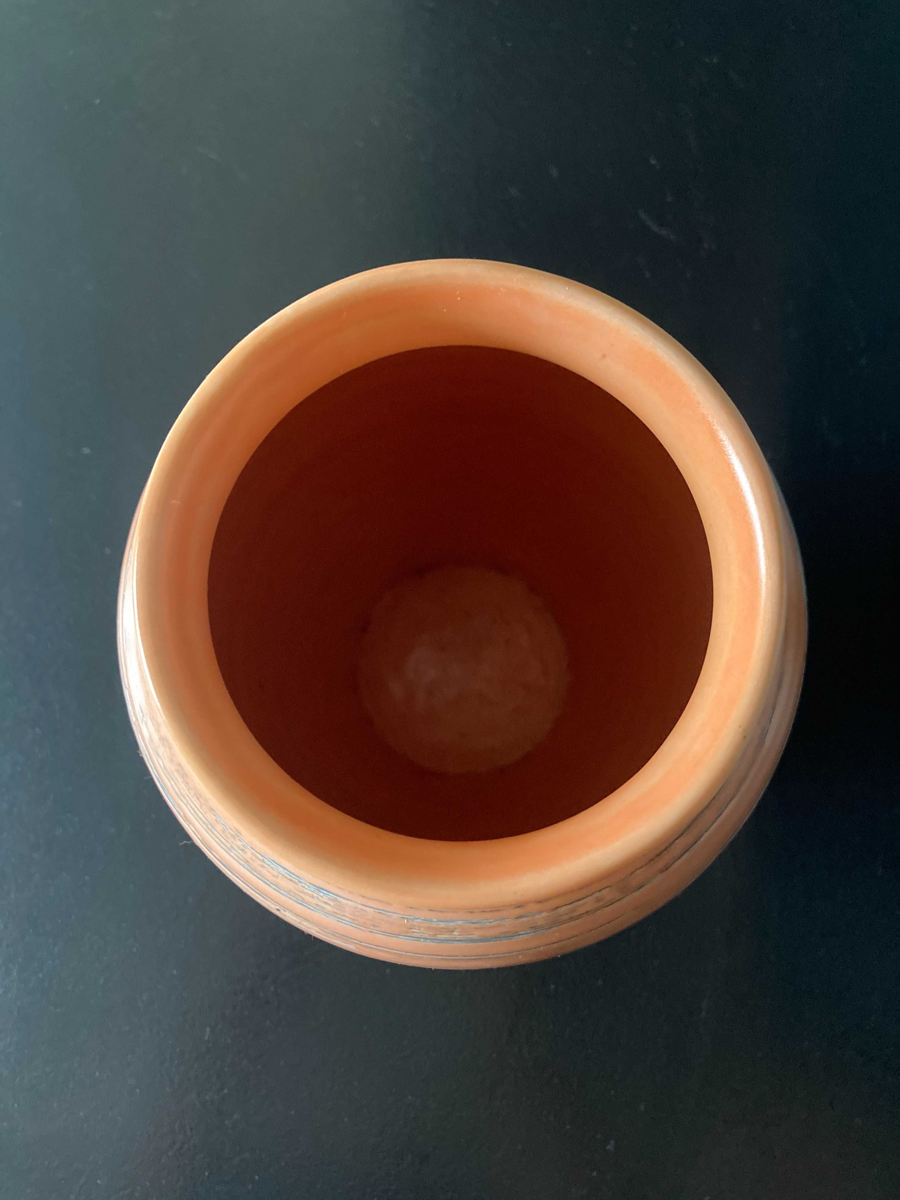 Ceramiczny duży wazon z ciekawym wzorem