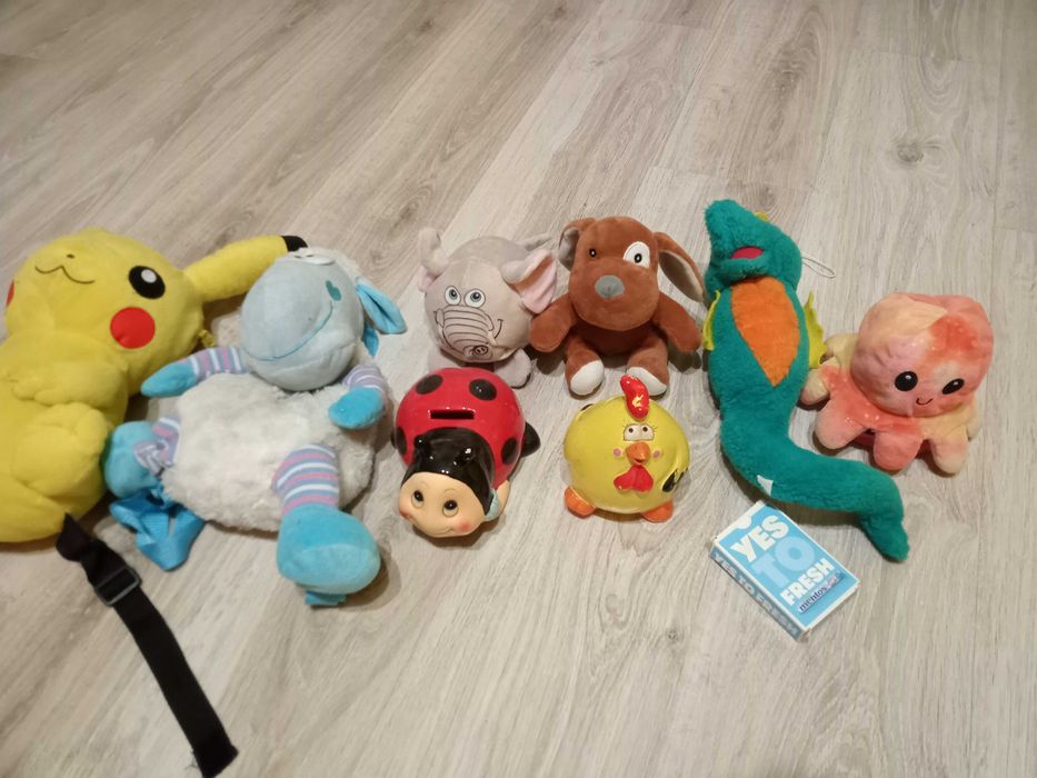 Maskotki plecak pluszowy Pikachu skarbonka