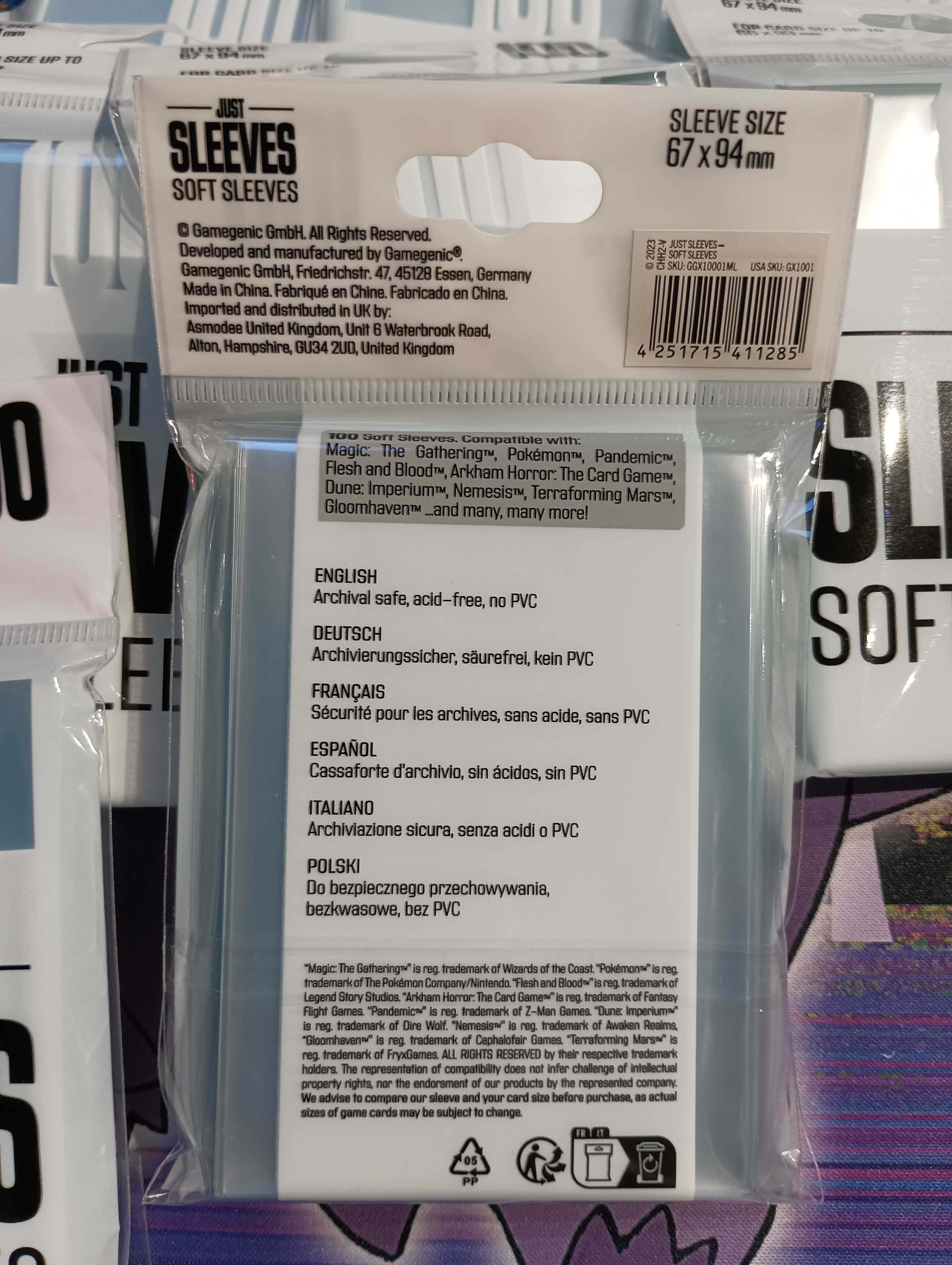 Koszulki Gamegenic: Just Sleeves 10 opakowań x100 szt na karty Pokemon