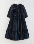 128-135 George wizytowa sukienka navy tiul cekiny galowa elegancka new