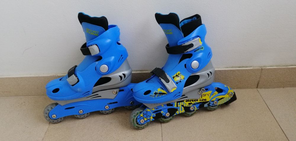 Patins em linha pouco usados