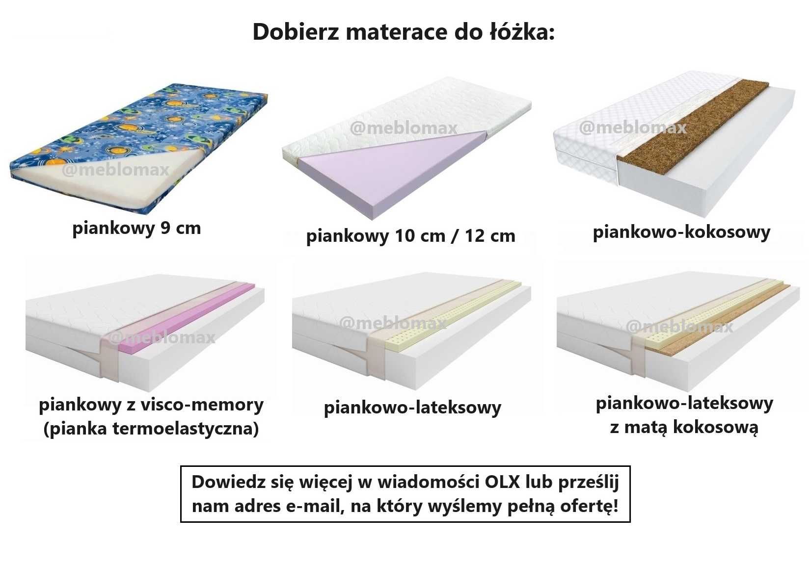 Łóżko piętrowe PANDA trzyosobowe dla dzieci bezpieczne sosnowe sosna