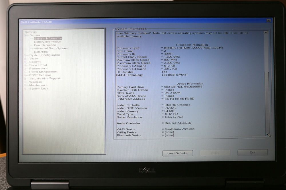 Ноутбук 15.6 Dell Latitude 5540 i5 ram8Gb 500Gb или 128 SSD