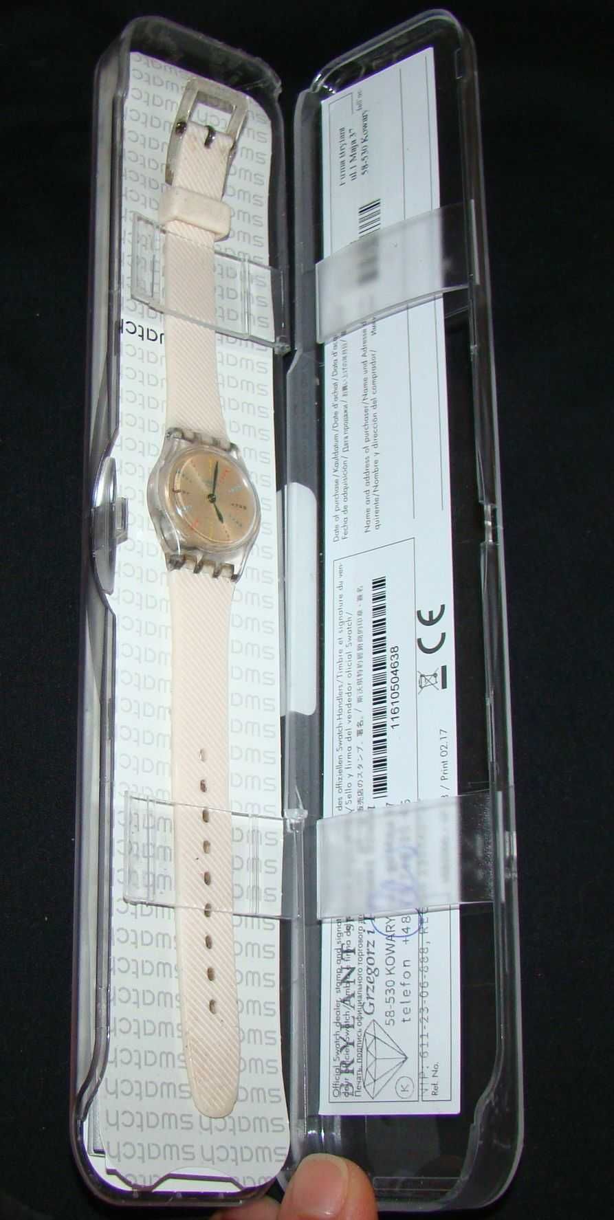 SWATCH zegarek dziewczęcy kolorowa tarcza LK372