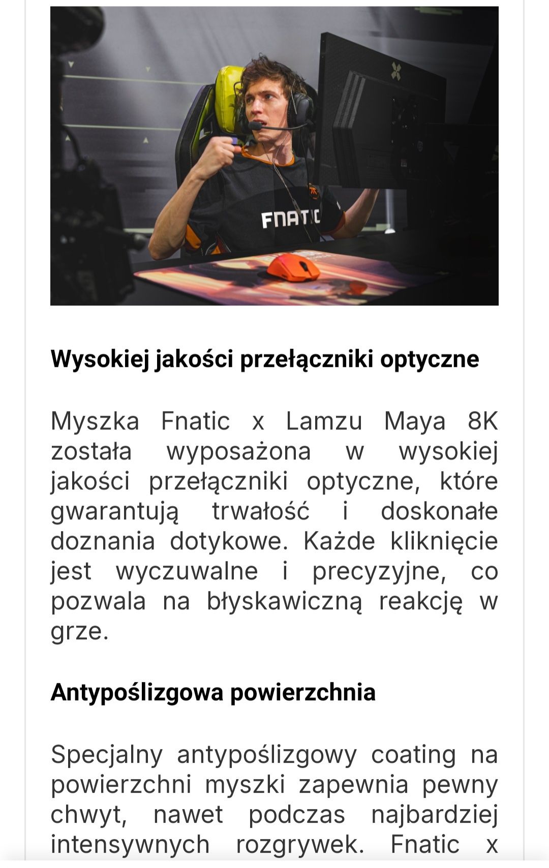 Lamzu Fnatic Maya X 8K Mysz do gier bezprzewodowa
