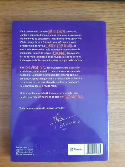 livro João sendo João de João Guilherme