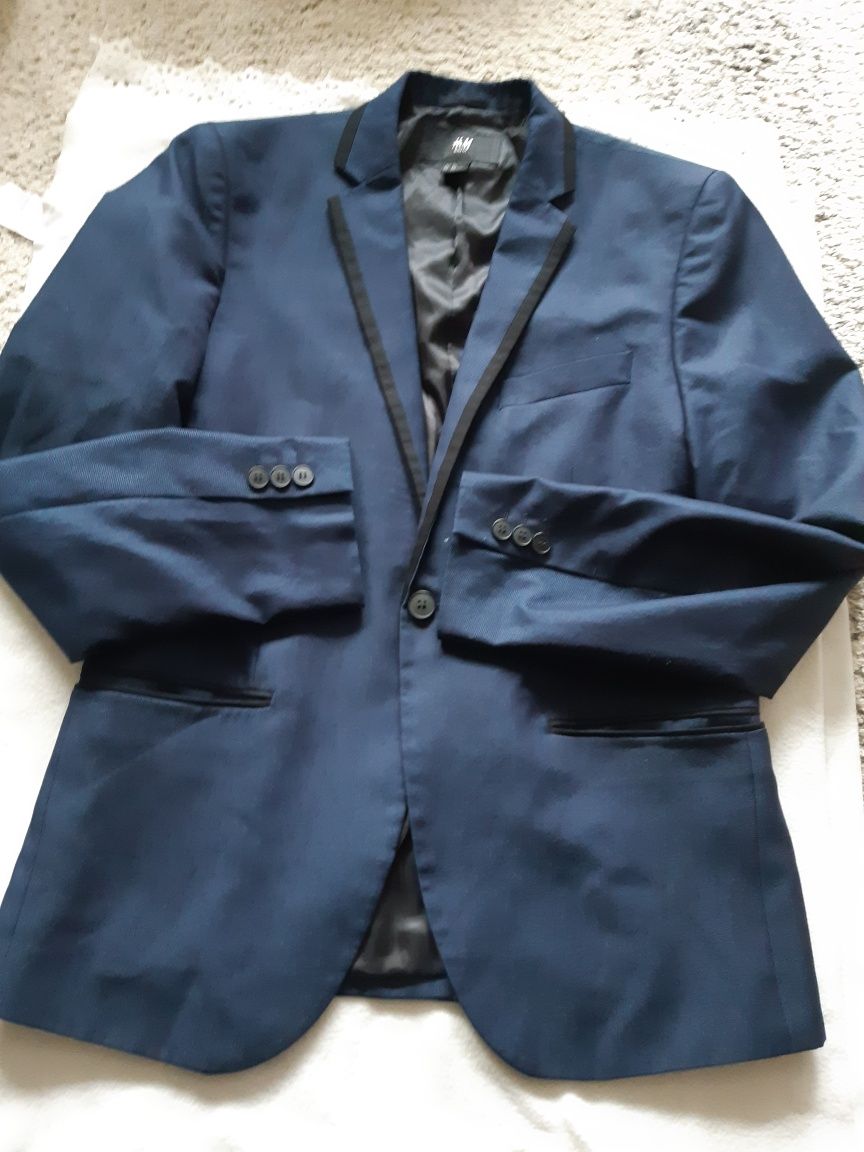 Granatowa marynarka męska marki H&M rozmiar 50