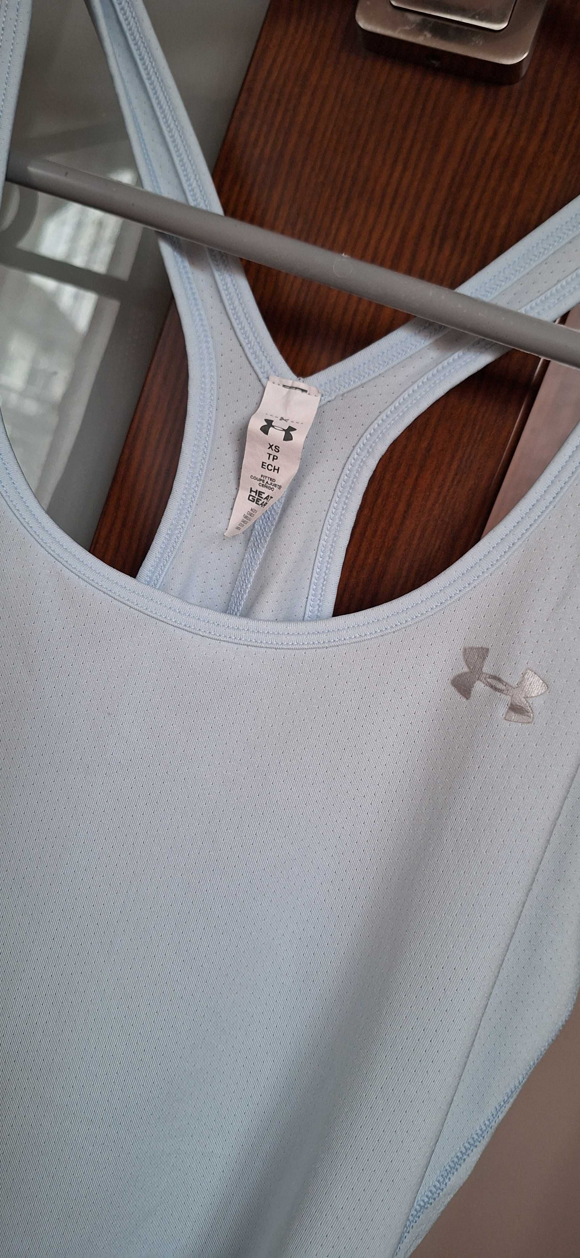 Koszulka XS Under Armour damska sportowa błękitna srebrne logo