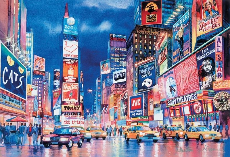 PUZZLE 1000pc NEW YORK LIGHTS brilha no escuro