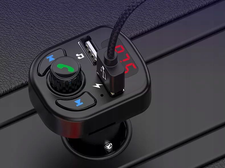 Transmiter FM z ładowarką USB i Bluetooth 5.0