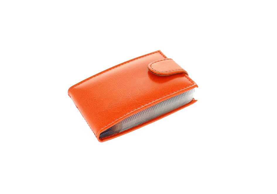 Etui na dokumenty etui na wizytówki skórzane karmelowe zapinane PL