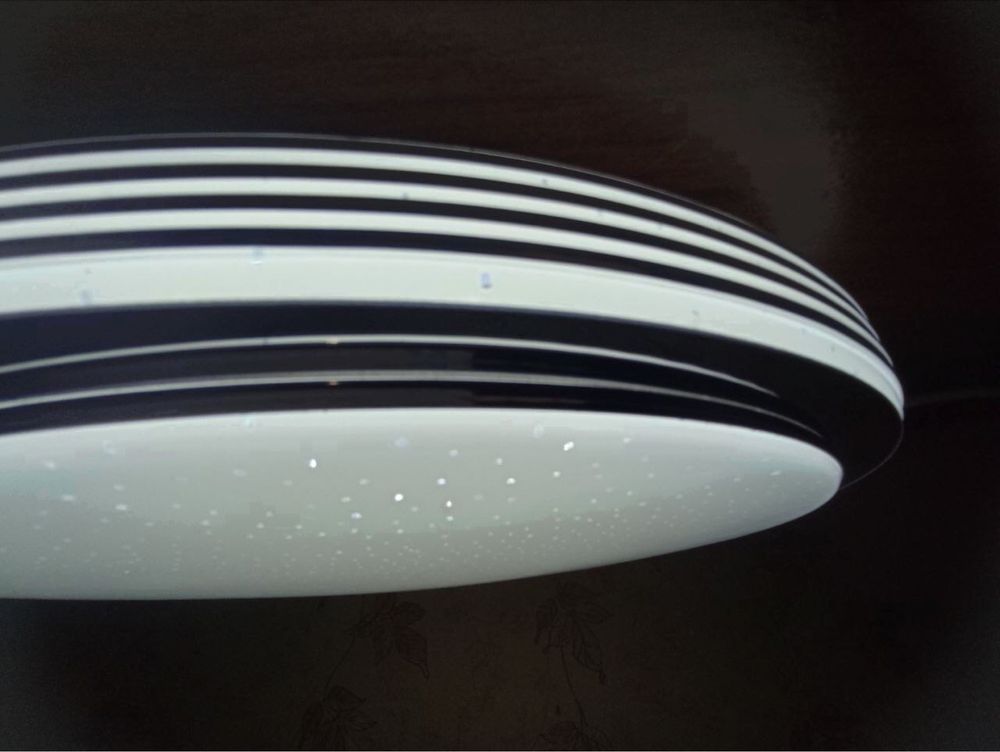 Люстра LED Светодиодный Светильник С пультом д/у Сереб. с зеркалом 50w