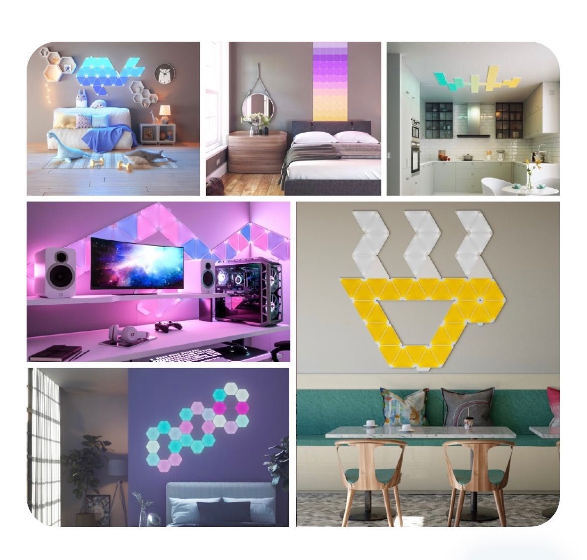 Nanoleaf Shapes Hexagons 9 paneli świetlnych od Apple LEDY