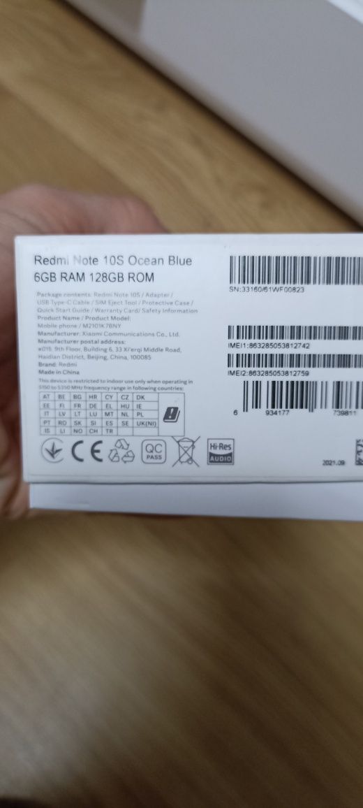Телефон Xiaomi Redmi Note 10S(6+128)
