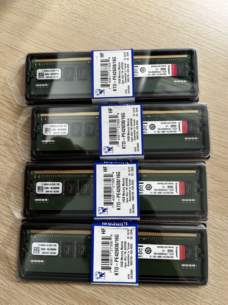 Pamięć Kingston RAM 16GB DDR4-2666Mhz DIMM Reg ECC Dual Rank  NOWA