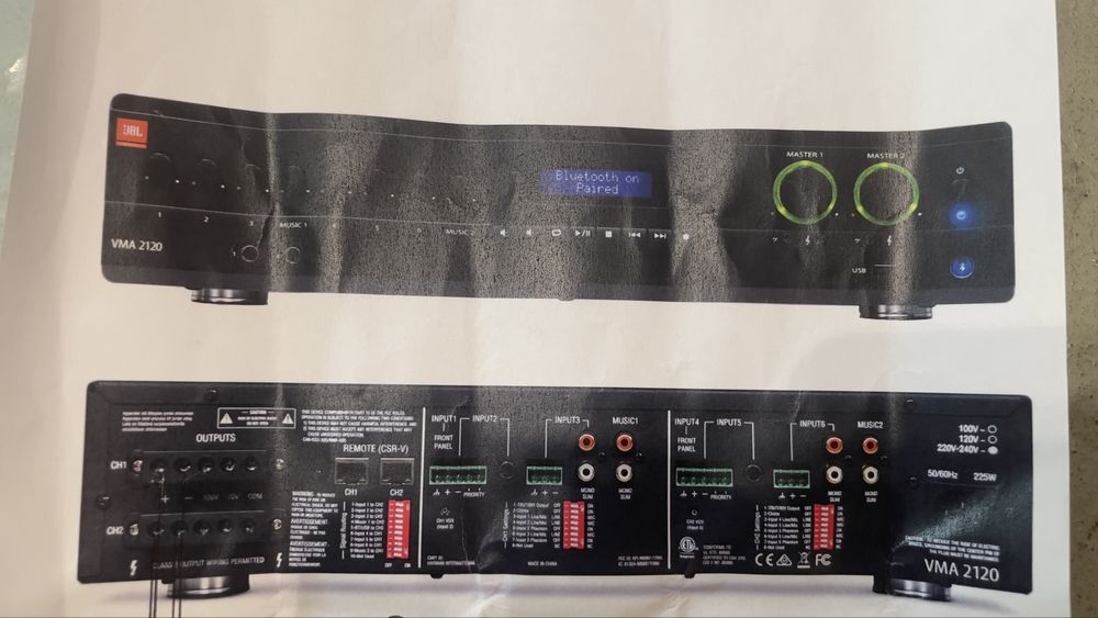 Conjunto JBL VMA2120 e Control 50S/T