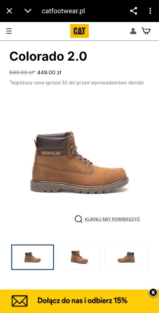 Męski Buty Caterpillar Colorado 2.0