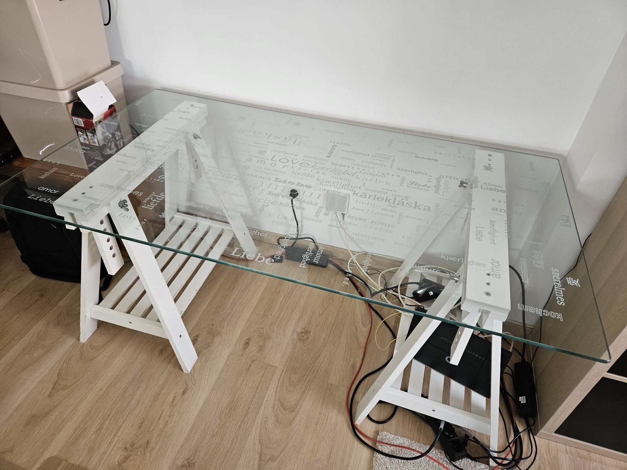 Secretaria de vidro IKEA 150 x 80 cm