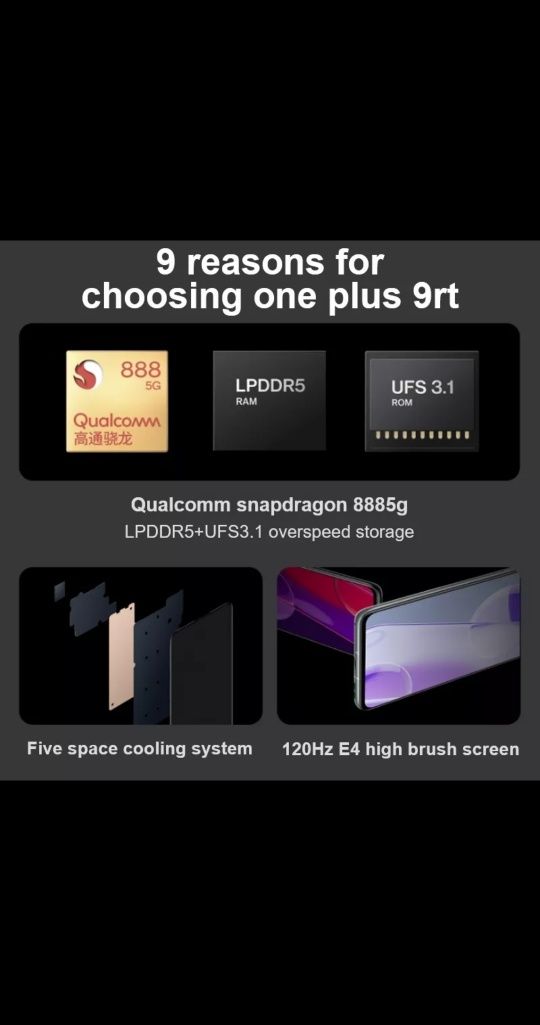 OnePlus 9RT 12/256 Black. Global ROM. Новий. Нерозпакований!