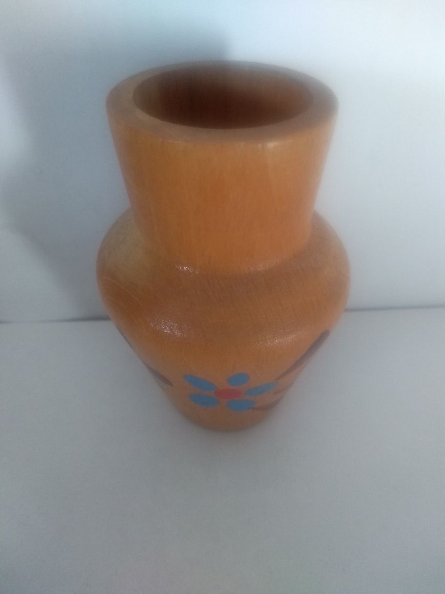 Wazonik drewniany
PRL
 Cepelia Vintage Boho