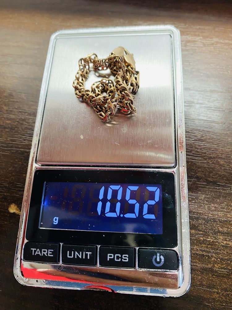 Золотой золотий браслет 20,5см 5мм 585проба