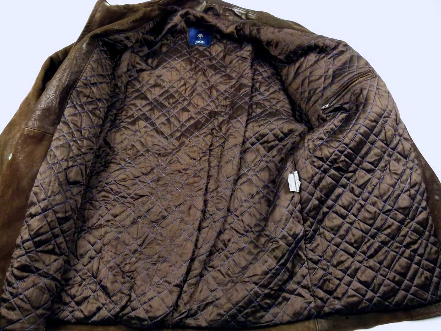JOOP! ocieplana kurtka skórzana w stylu myśliwskim "shooting jacket"