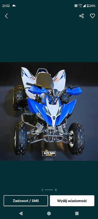 Mikilon Pentora 250 chłodzony cieczą, Raptor, ltr, ltz.  Tył napęd.