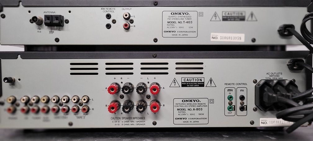 Duża wieża ONKYO A-803 T-403 TA-201 Oryginał Japan  PILOT !