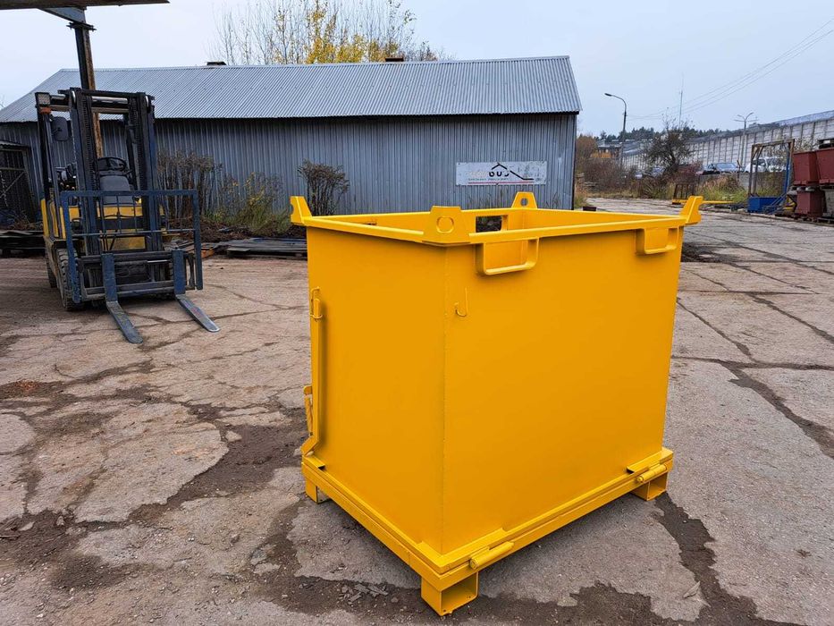 Pojemnik z klapowym dnem, 1500 L, model PMDB do widlaków