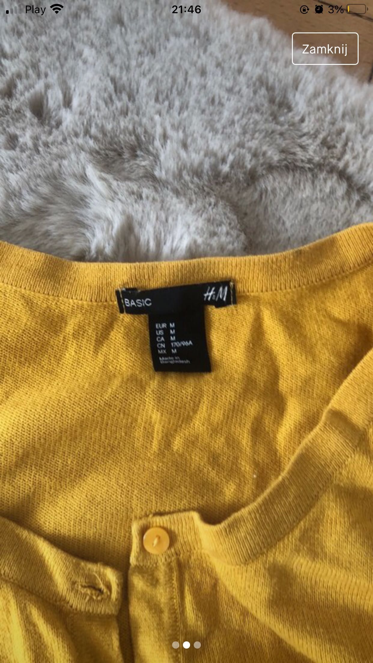 Polecam bardzo ładny żółty sweterek H&M