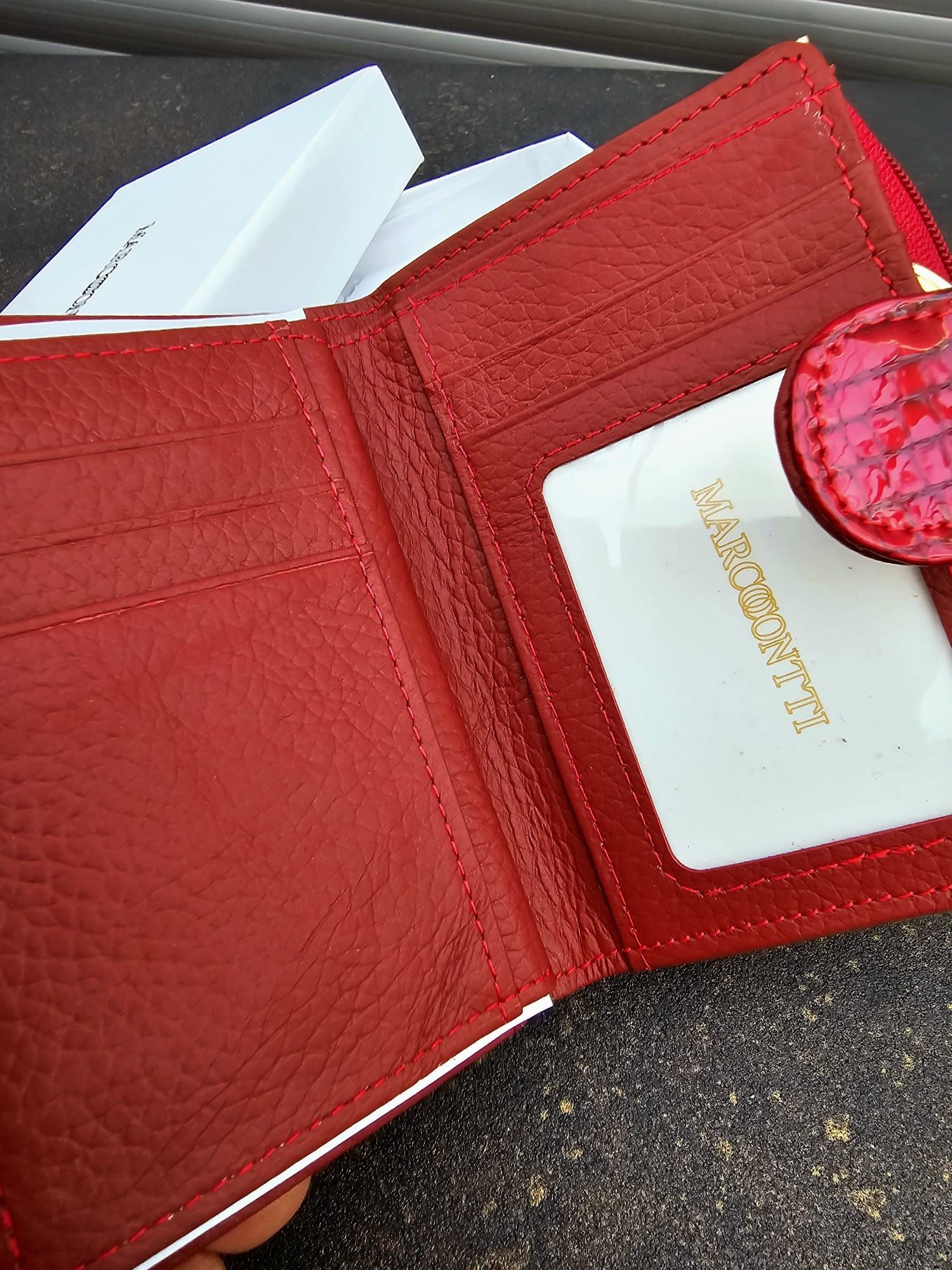 Nowy modny lakierowany portfel damski marki Marco Contti