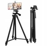 STATYW TRIPOD na telefon aparat regulowany uchwyt + PILOT BLUETOOTH