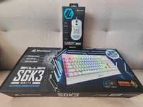 Zestaw klawiatury Sharkoon SKILLER SGK3 White oraz myszki Light2 200.
