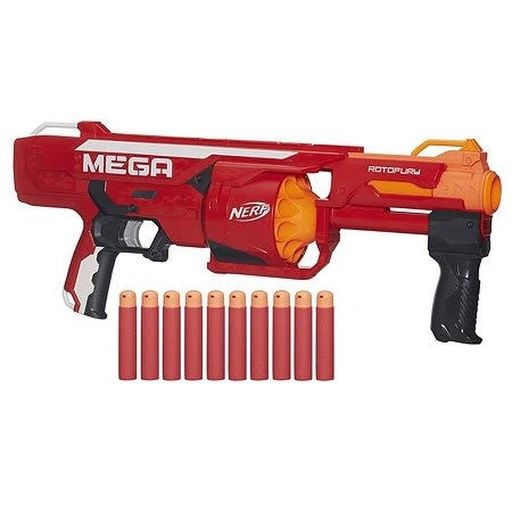 NERF Mega Rotofury + Double Down stan idealny