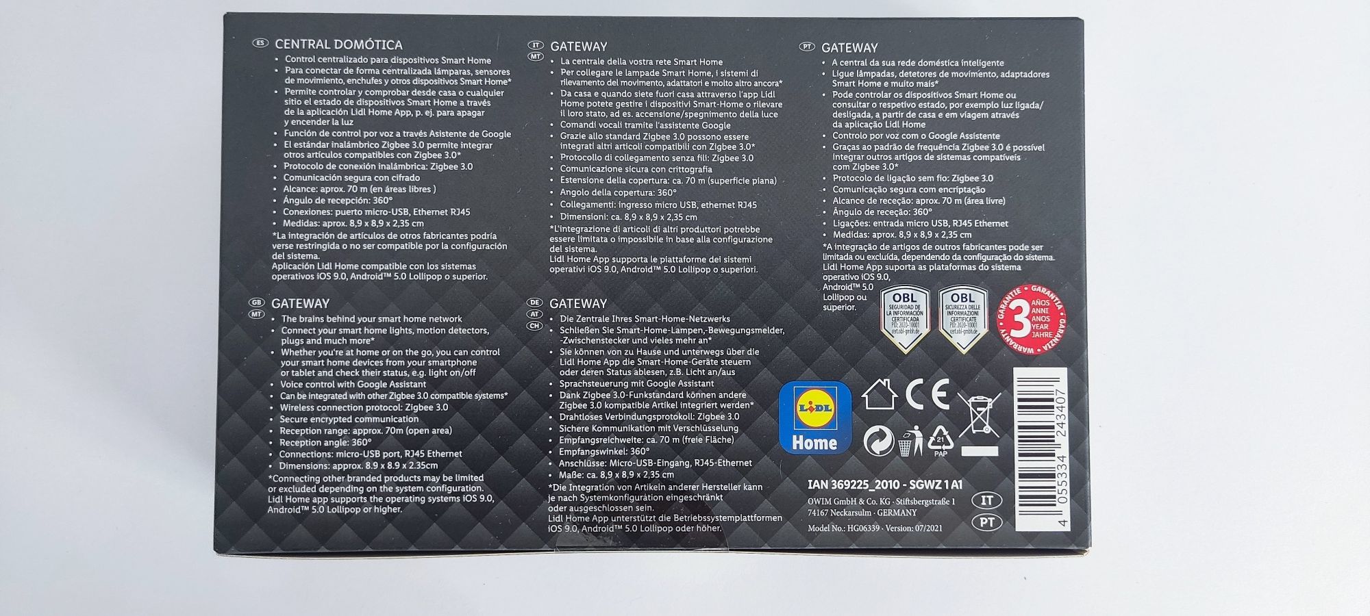 Inteligentny dom bramka sieciowa Zigbee Smarthome