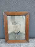 77 Stary obraz portret żołnierza Warszawa 1951r ołówek szkic sygnowany