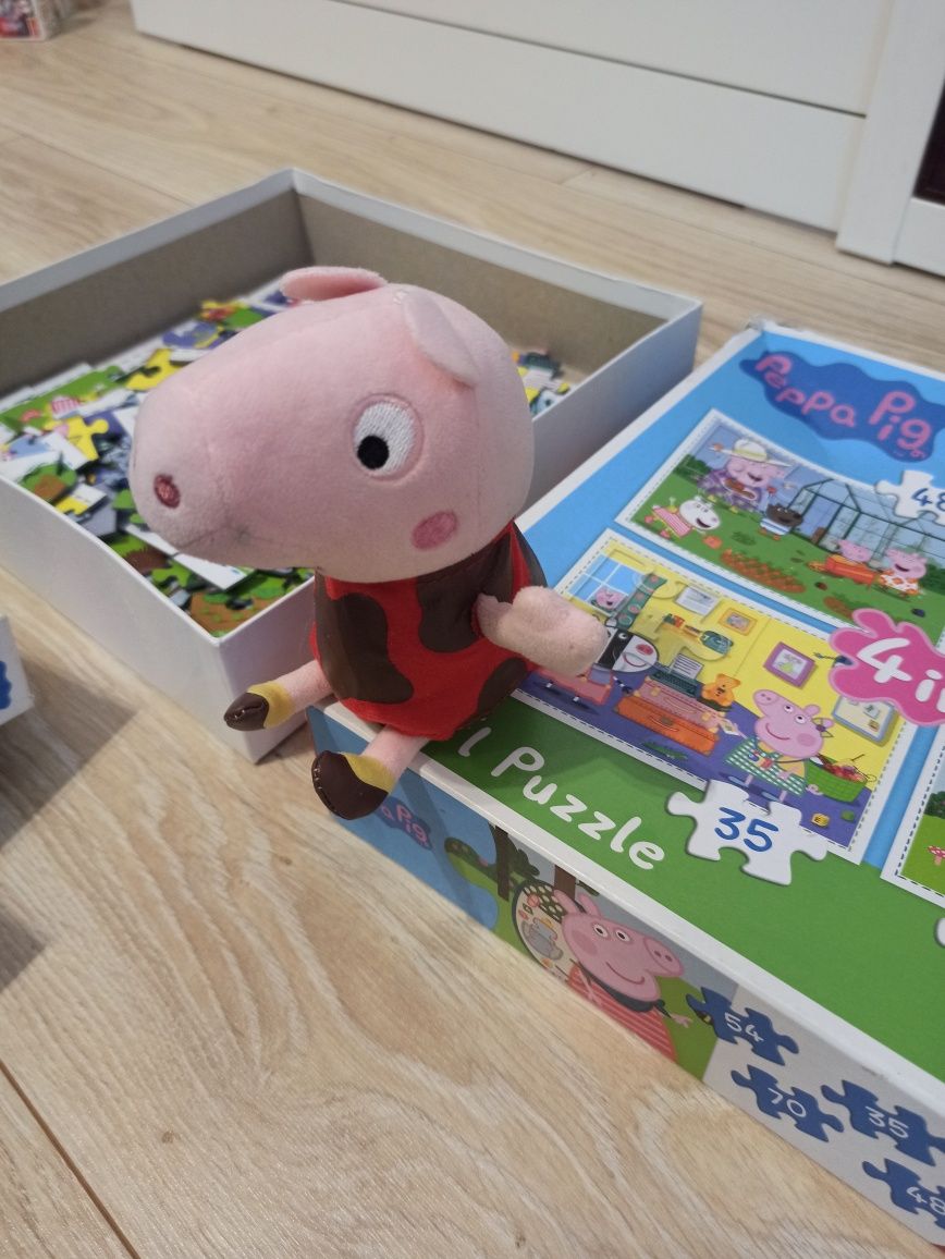Puzzle Świnka Peppa + maskotka gratis!