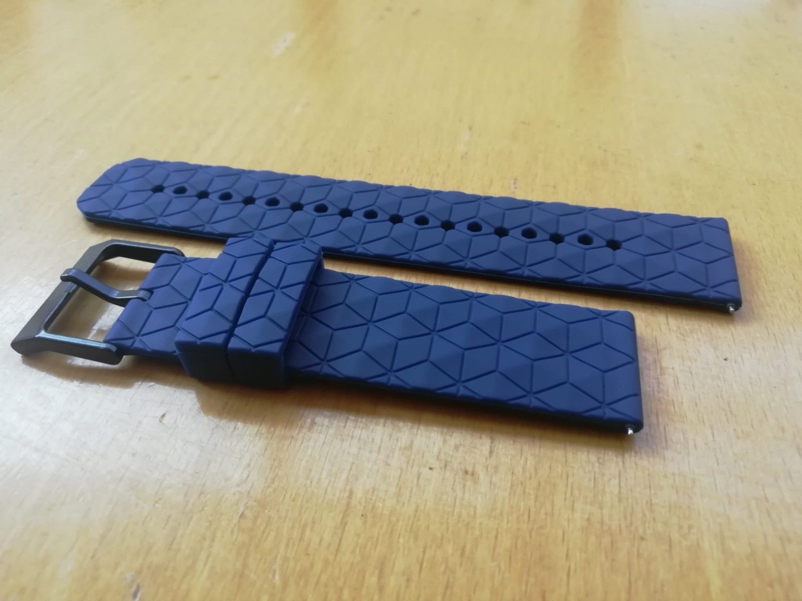 Bracelete em silicone, 22mm (Nova) Azul