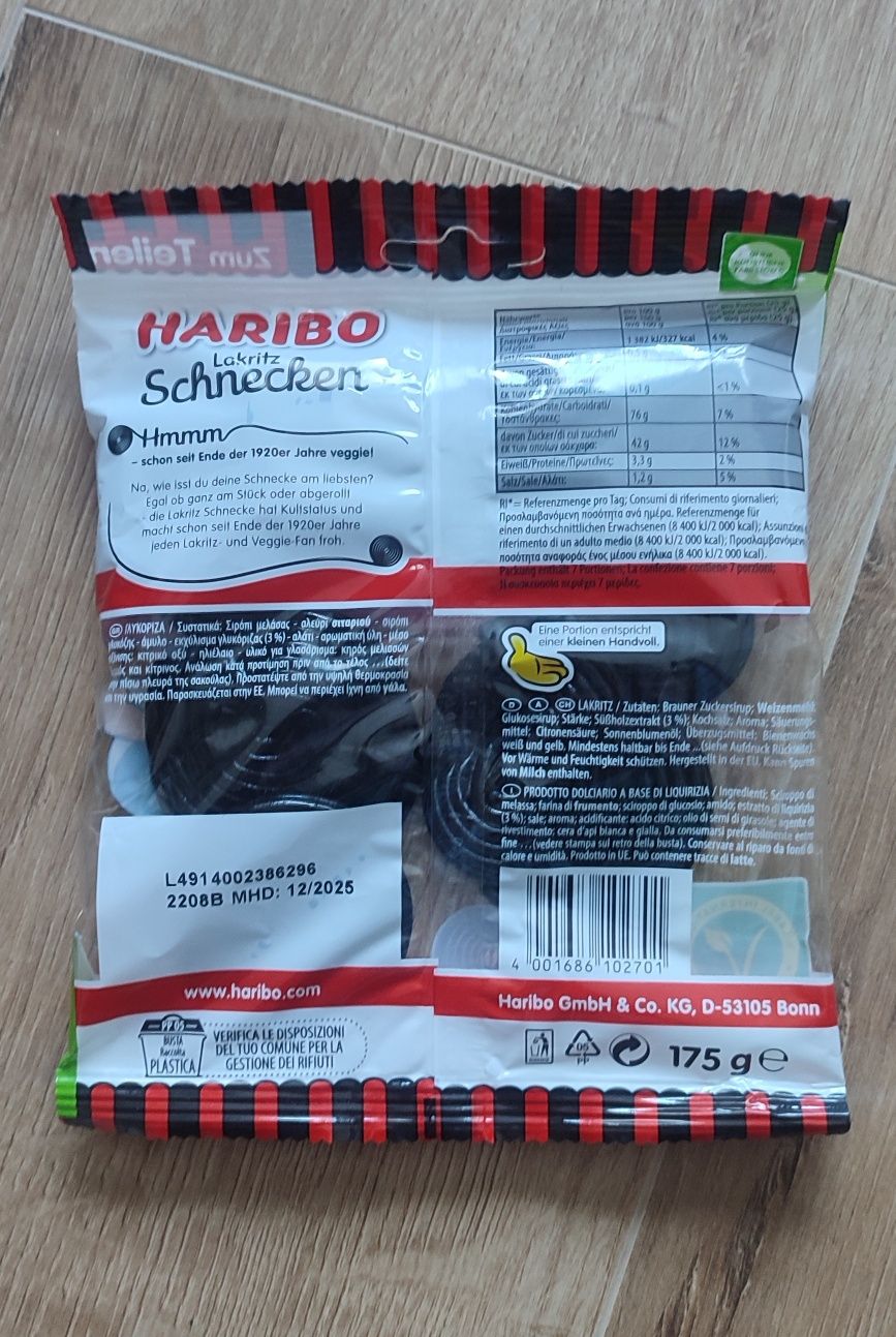 Haribo LUKRECJA ślimaczki z Niemiec