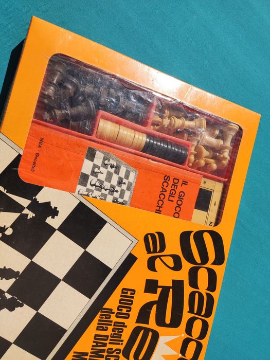 Jogo Xadrez e Damas "INGA Giocattoli" made in Italy - vintage