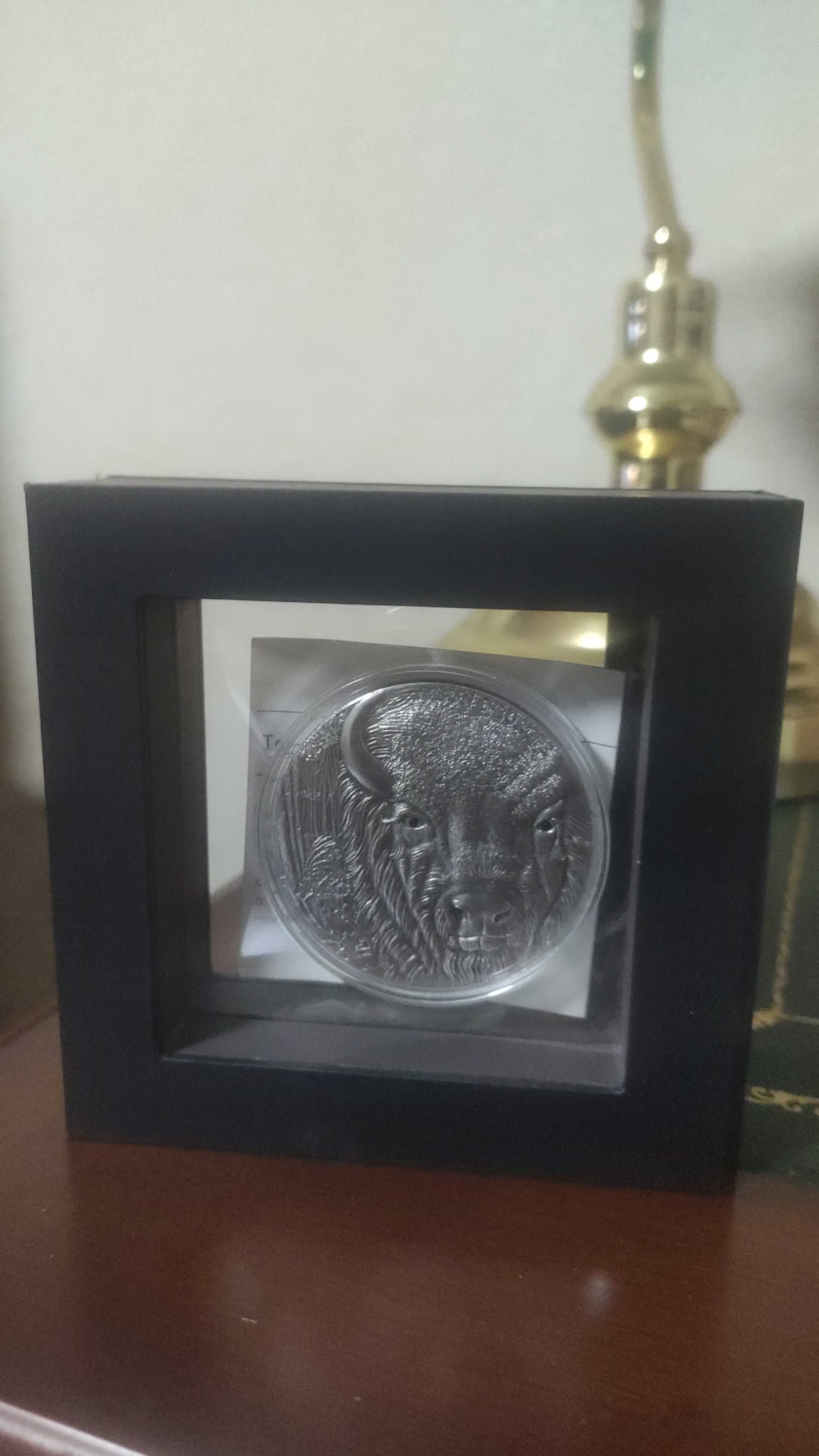 Того 1500 франков 2012г. Бизон 2 унции серебра редкая рамка