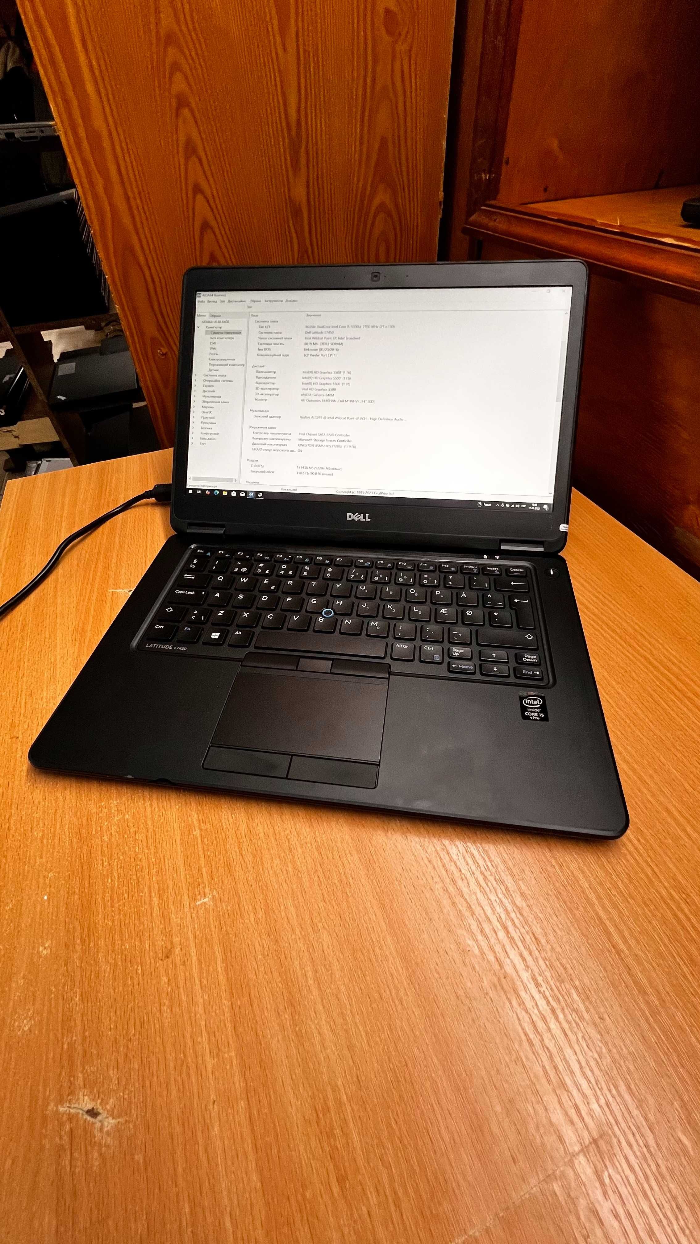 Dell Latitude E7450 i5-5300U 8 ГБ DDR3 SSD 128 ГБ 14" LCD FHD